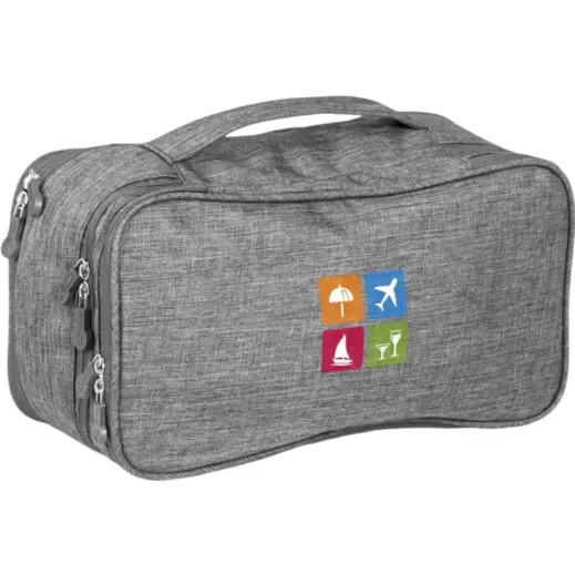 Santa Monica Deluxe Toiletry Bag Grey Branded